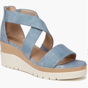 Brand New NATRAULIZER blue cork heels.